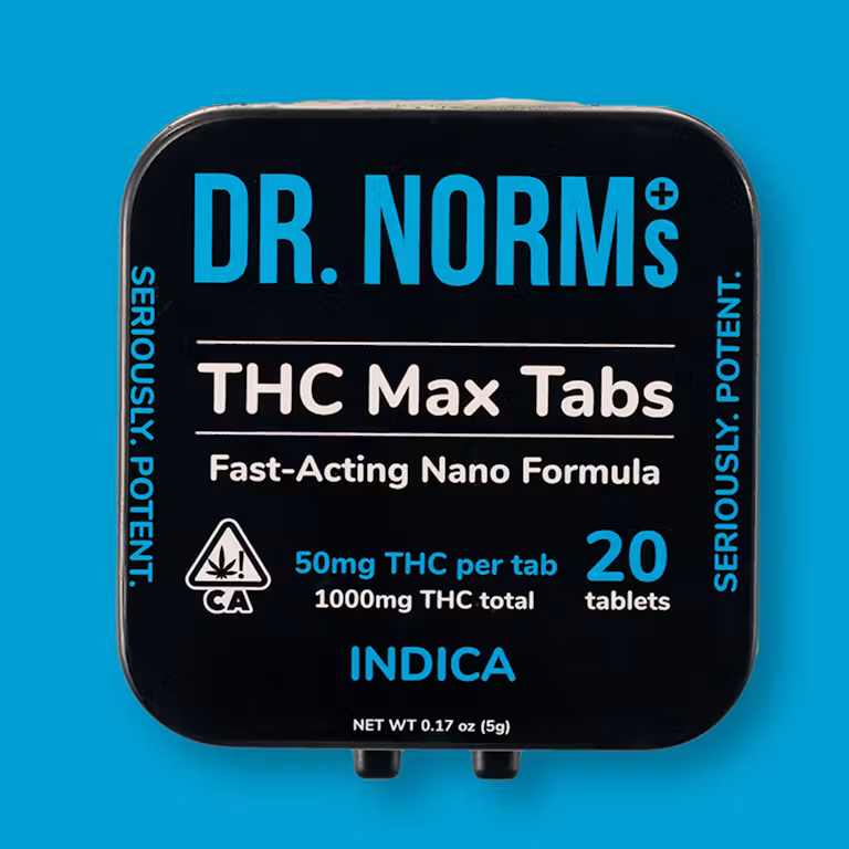 THC MAX Tablets 50MG x 20 = 1000MG by Dr. Norm’s obtain high